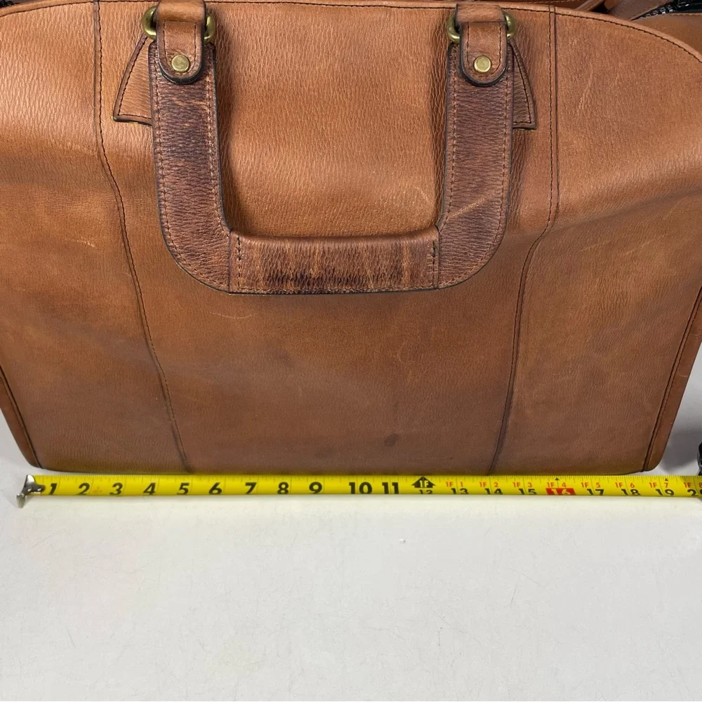 Glaser Designs 19” Leather Litigation Day Bag Satchel Briefcase Travel SF USA